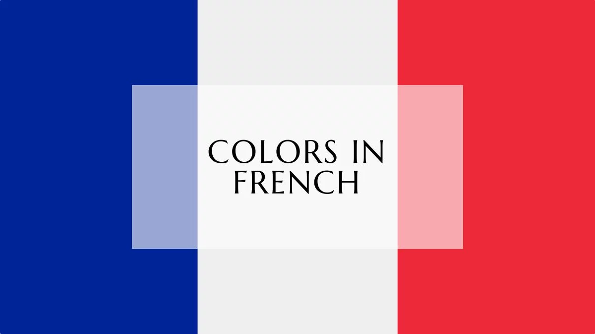 Colors In French