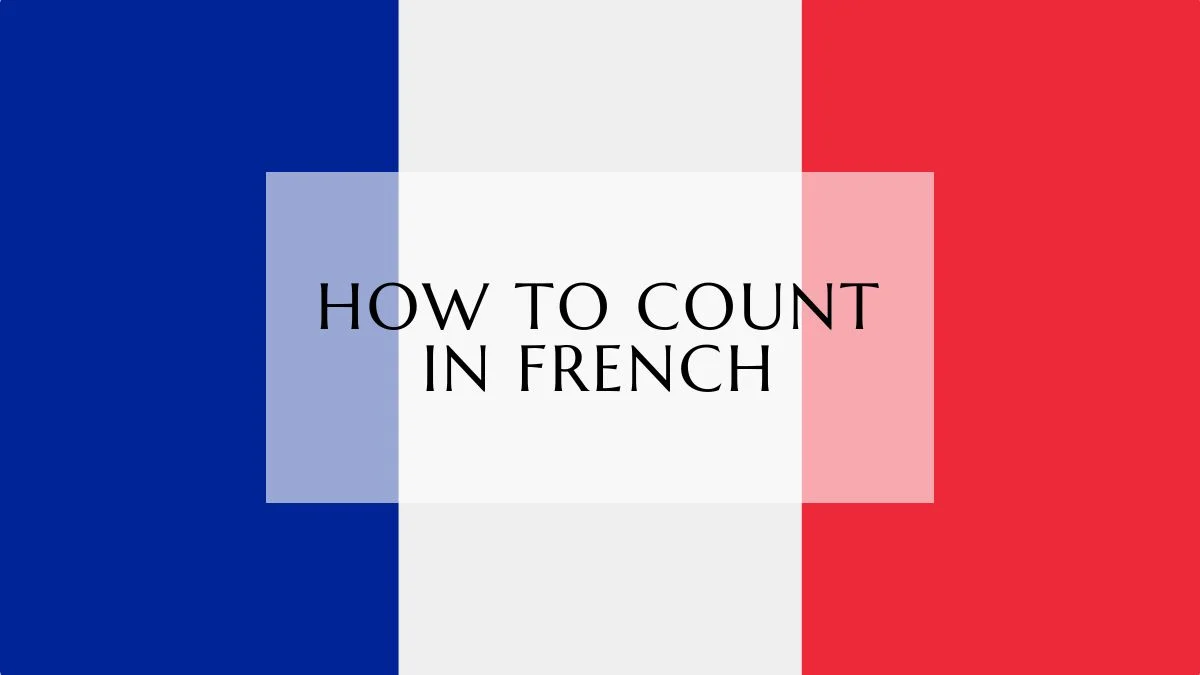 how to count In French