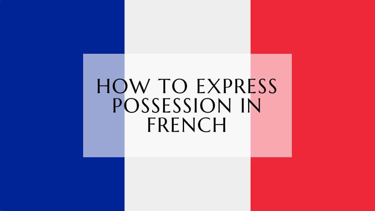 how to express possession in french