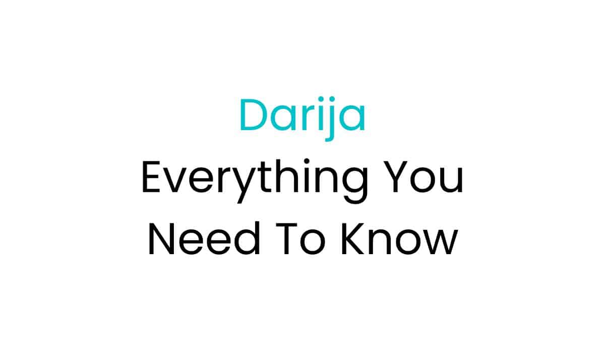 Darija Everything you need to know fi