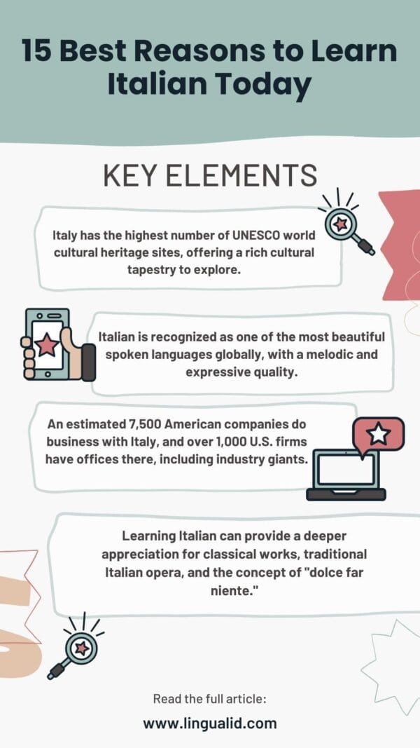 15 Best Reasons to Learn Italian in 2024