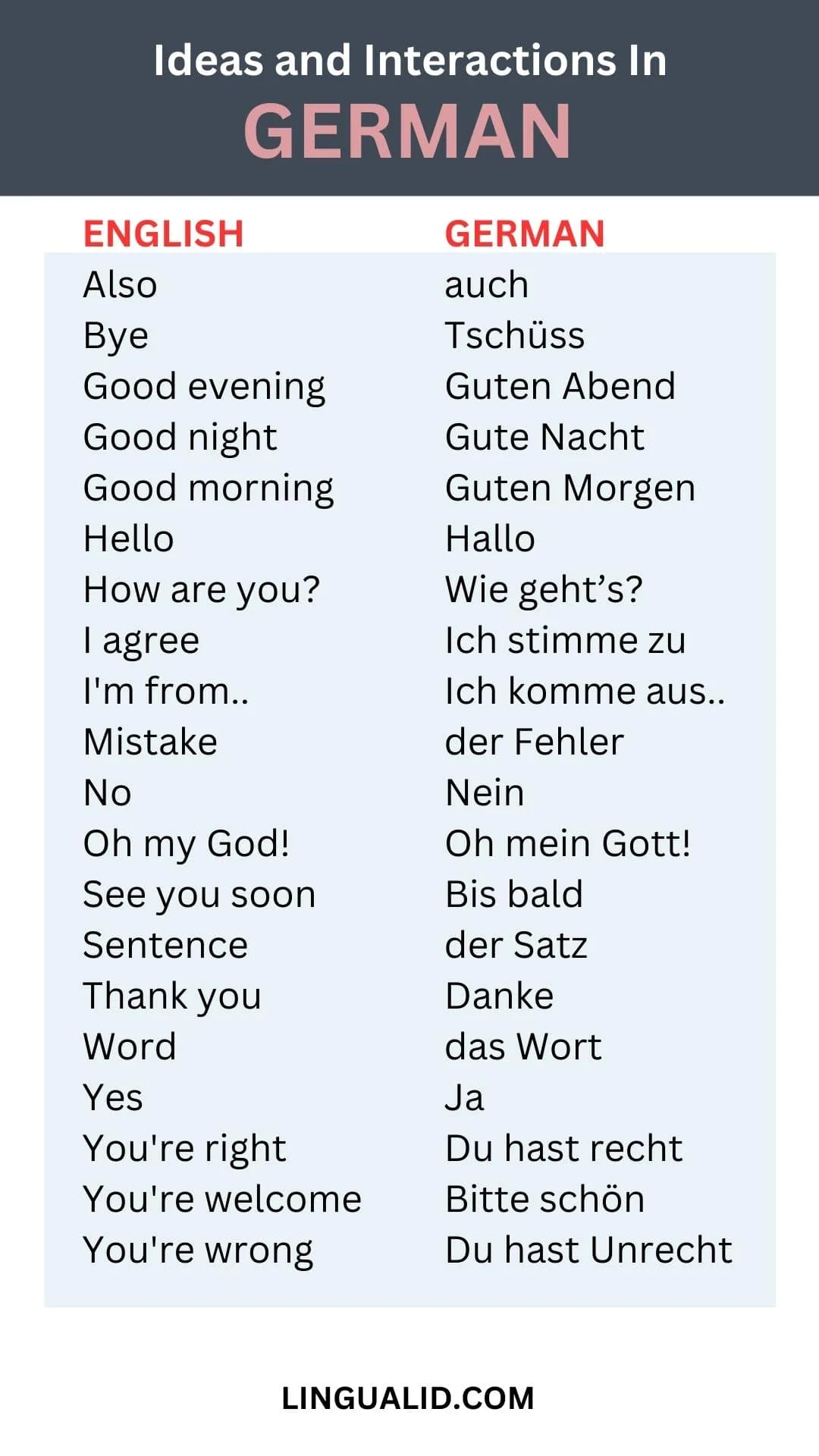 ideas and interactions in german