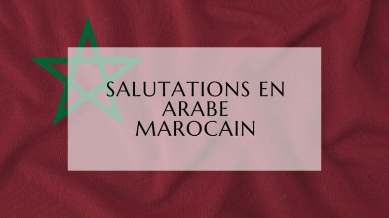 Salutations en arabe marocain fi