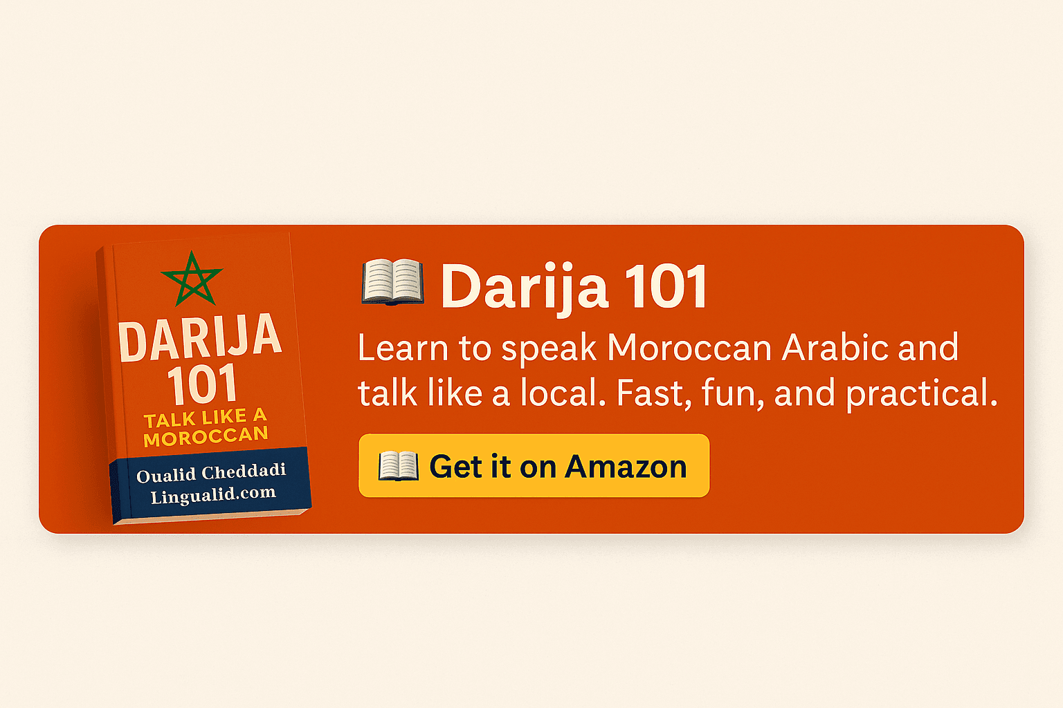 Darija 101 Book Banner