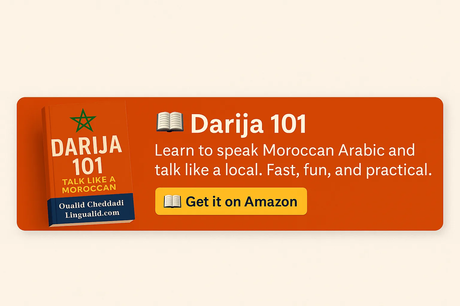 Darija 101 Book Banner