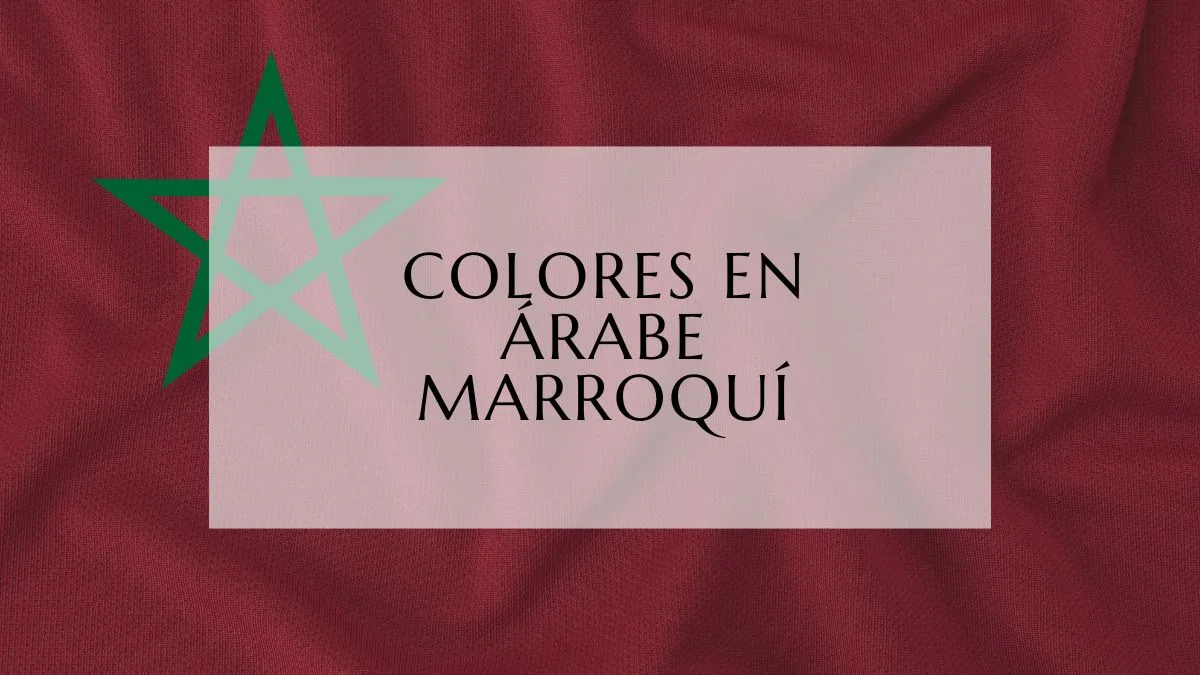 Colores en Árabe Marroquí fi