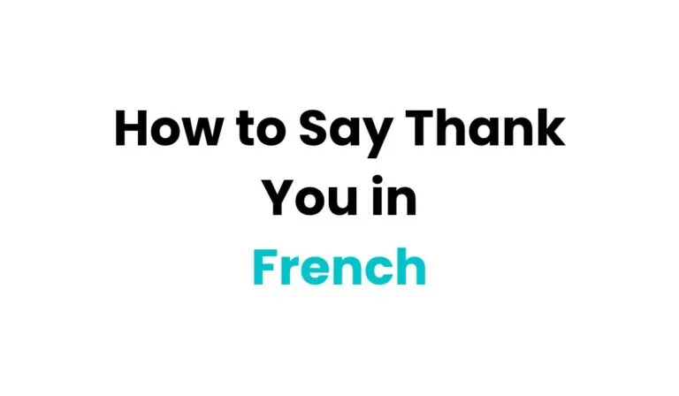 How to Say Thank You in French
